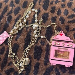 Betsey Johnson Pink Oven Necklace